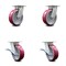 Service Caster 6 Inch Kingpinless Poly on Aluminum Wheel Swivel Caster Set with 2 Brakes SCC SCC-KP30S620-PAR-2-SLB-2 - alternate 1